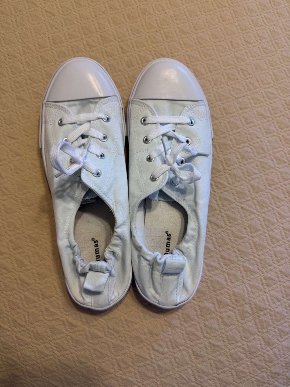 Pierre Dumas White women Low-Top Canvas Sneakers